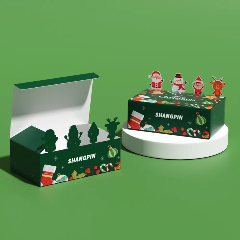High-Grade 3D Pattern Christmas Gift Paper Box 