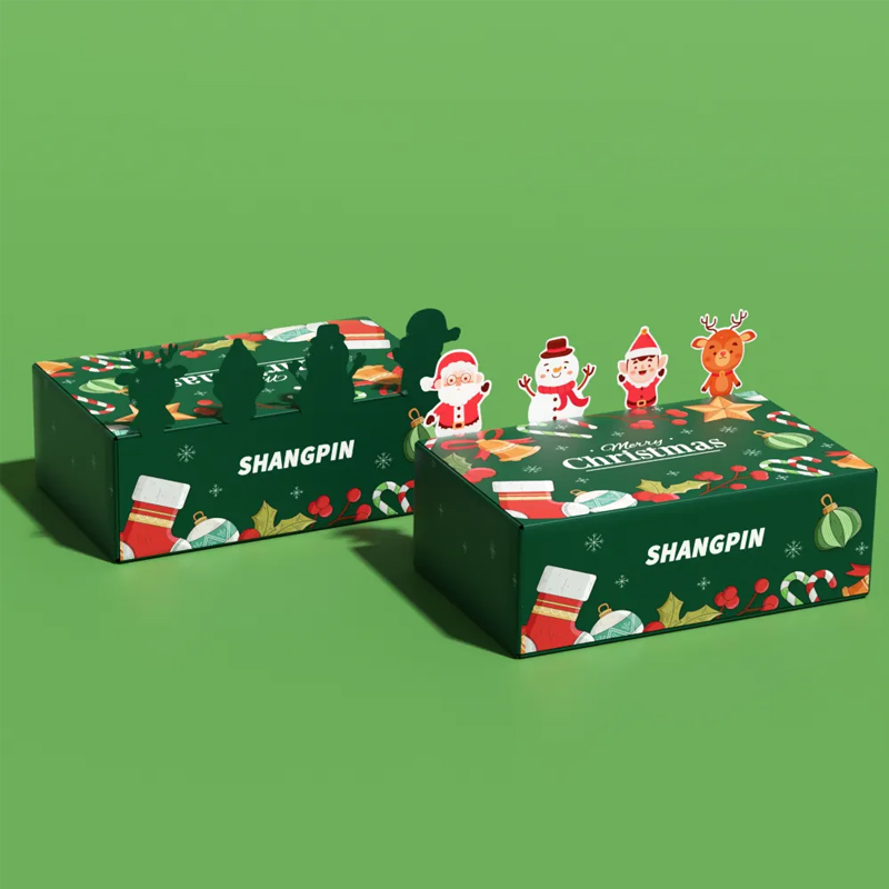 High-Grade 3D Pattern Christmas Gift Paper Box 