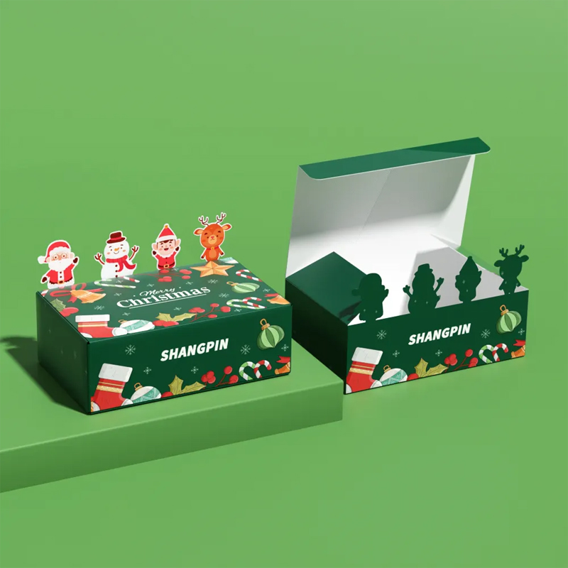 High-Grade 3D Pattern Christmas Gift Paper Box 