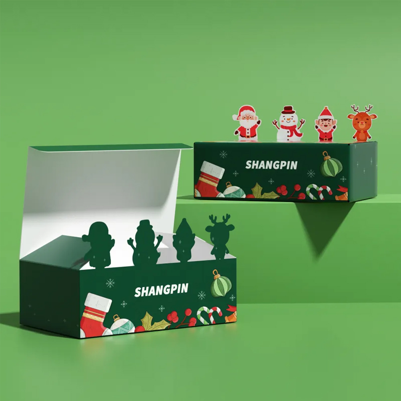 High-Grade 3D Pattern Christmas Gift Paper Box 