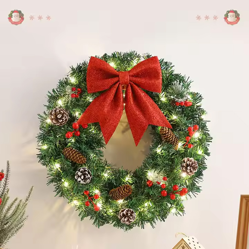 Christmas wreath with LED lights
