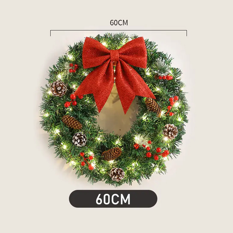 Christmas wreath with LED lights